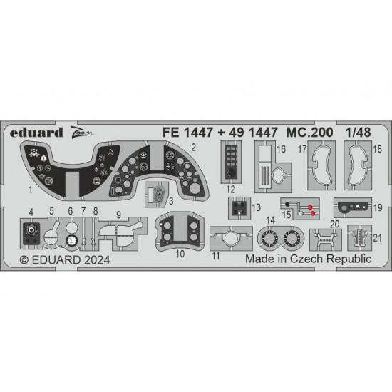 1/48 Macchi MC.200 Saetta Detail set for Italeri kits