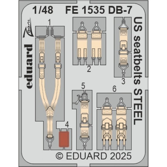 1/48 DB-7 Boston III Us Seatbelts Detail set for HK Models kits