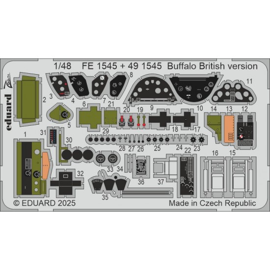 1/48 British Brewster F2A Buffalo Detail Set for Tamiya kits