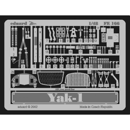 1/48 Yakovlev Yak-1 Detail-up Set Vol.2 for Accurate Miniatures kit