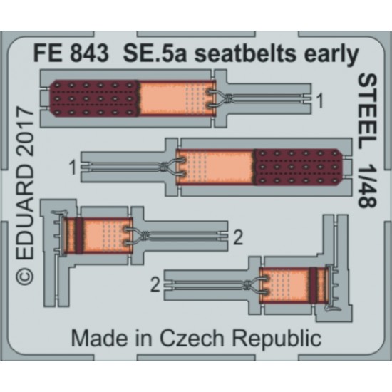 1/48 RAF SE.5a Seatbelts Early for Eduard kit (Steel)