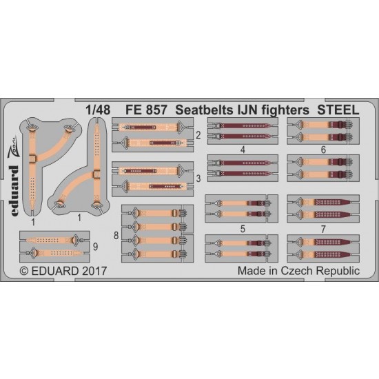1/48 WWII IJN Fighters Seatbelts (Steel)