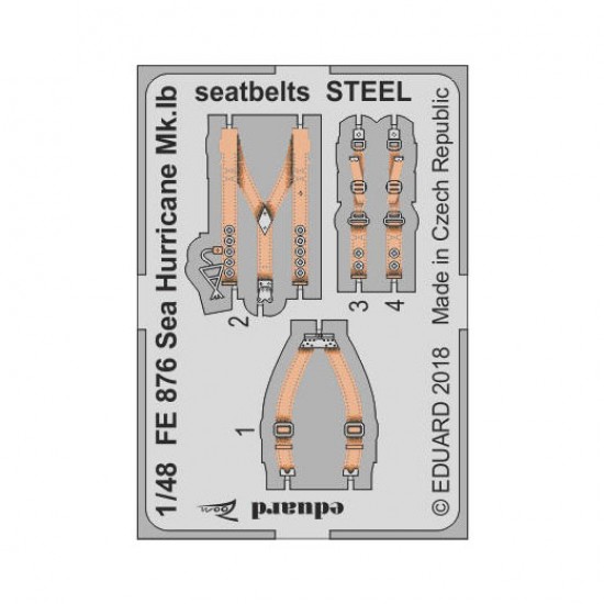 1/48 Sea Hurricane Mk.Ib Seatbelts Steel Detail-up Set for Airfix kits