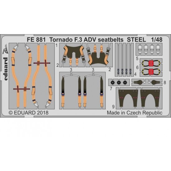 1/48 Tornado F.3 ADV Seatbelts Steel Detail-up Set for Revell kits
