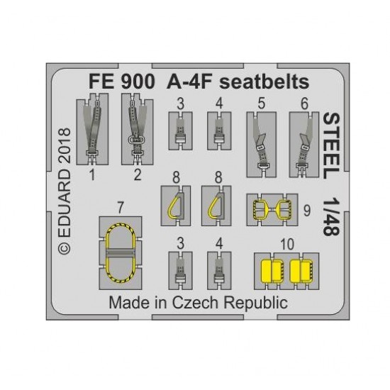 1/48 Douglas A-4F Seatbelts Detail Set for Hobby Boss kits