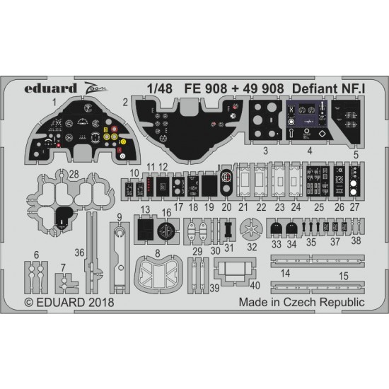 1/48 Defiant NF.I Detail-up set for Airfix kits