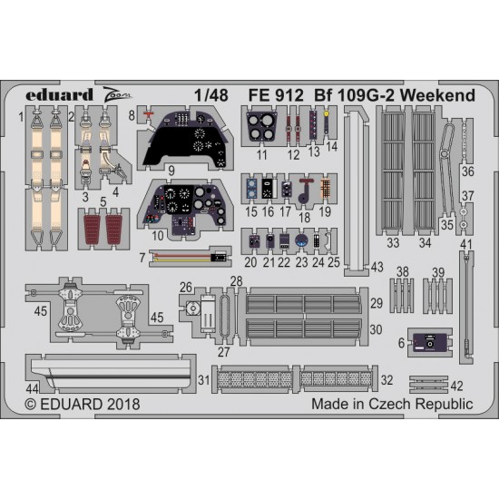 1/48 Bf 109G-2 [Weekend Edition] Detail-up set for Eduard kits