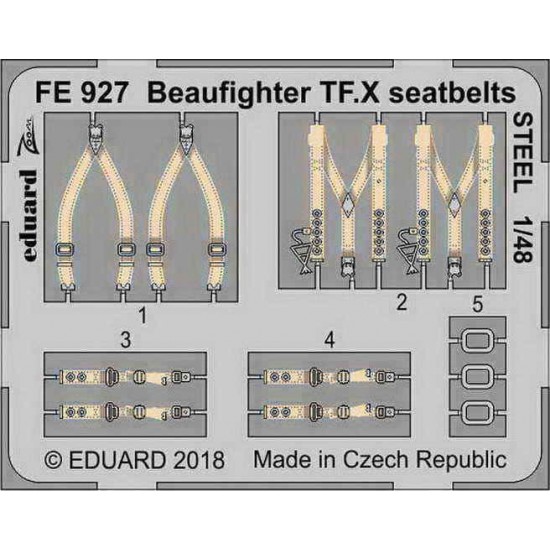 1/48 Beaufighter TF.X Seatbelts Steel Detail Set for Revell kits