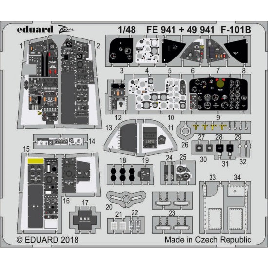 1/48 McDonnell F-101B Voodoo Detail Set for Kitty Hawk kits
