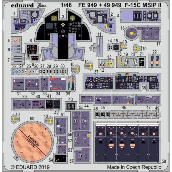 1/48 McDonnell Douglas F-15C Eagle MSIP II Detail set for G.W.H kits