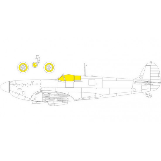 1/32 Supermarine Spitfire Mk.I TFace Paint Masking for Kotare kits