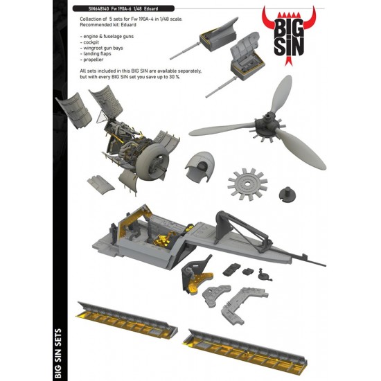 1/48 Focke-Wulf Fw 190A-6 Super Detail Set for Eduard kits