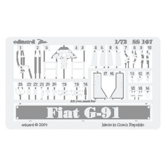 Photoetch for 1/72 Fiat G-91 for Revell kit