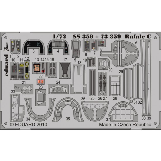 1/72 Dassault Rafale C Colour Photoetch Set Vol.2 for HobbyBoss kit