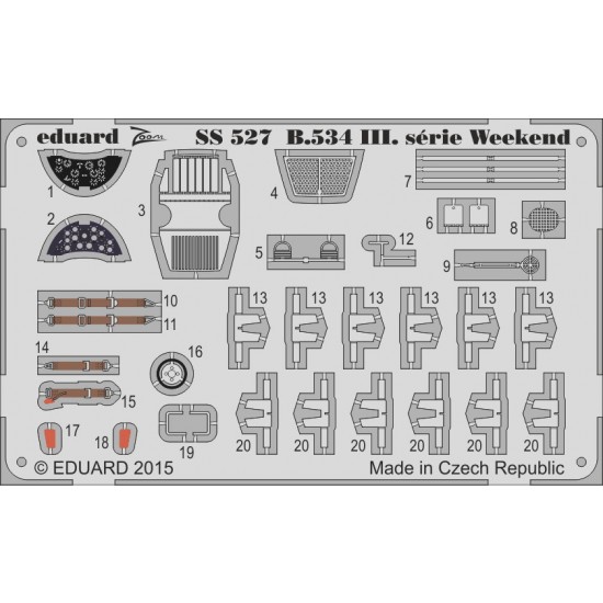 1/72 Avia B.534 III. Serie (Weekend Edition) Detail Set for Eduard kit #7429 (1PE) 