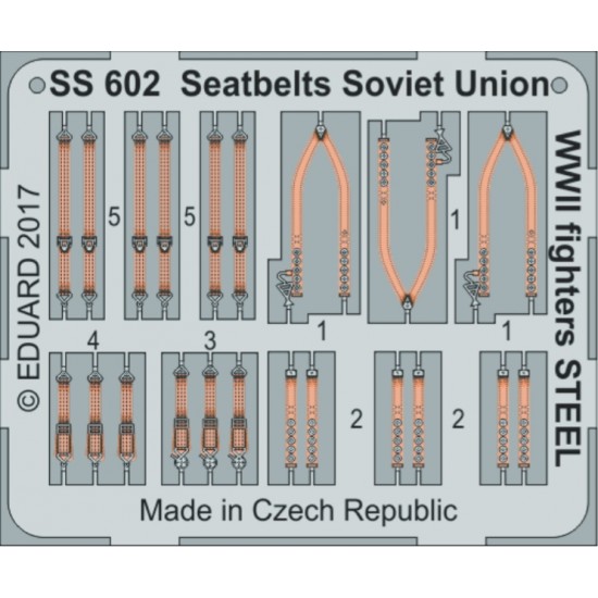 1/72 WWII Soviet Union Fighters Seatbelts (Steel)