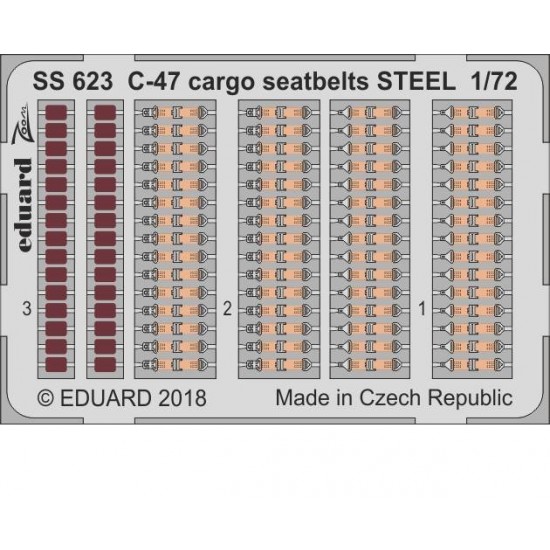 1/72 C-47 Cargo Seatbelts Steel Detail-up Set for Hobby Boss kits
