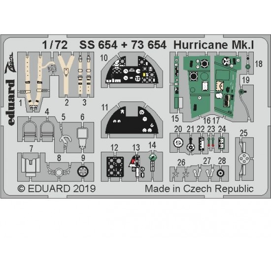 1/72 Hurricane Mk.I Detail Set for Arma Hobby kits