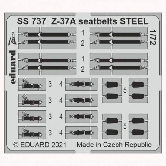 1/72 Zlin Z-37A Cmelak Bumblebee Seatbelts Detail Set for Eduard kits