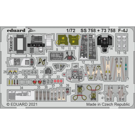 1/72 McDonnell Douglas F-4J Phantom II Detail set for Fine Molds kits