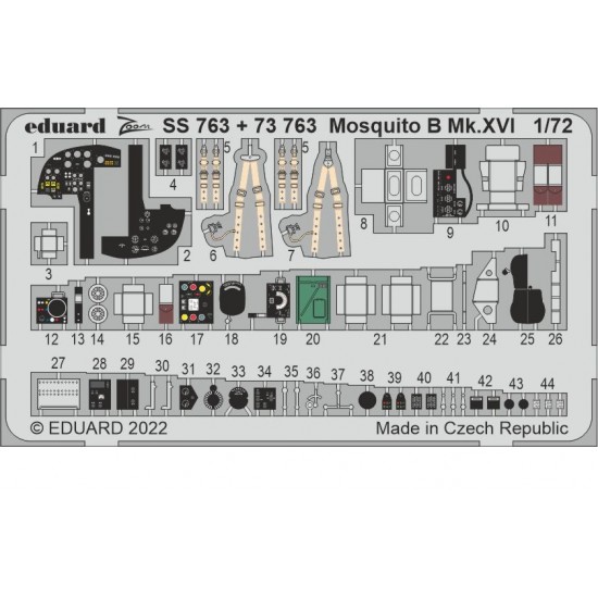 1/72 de Havilland Mosquito B Mk.XVI Detail Set for Airfix kits