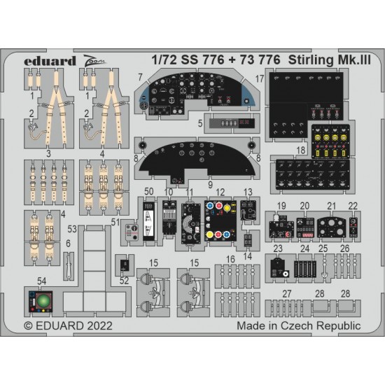 1/72 Short Stirling Mk.III Detail set for Italeri kits