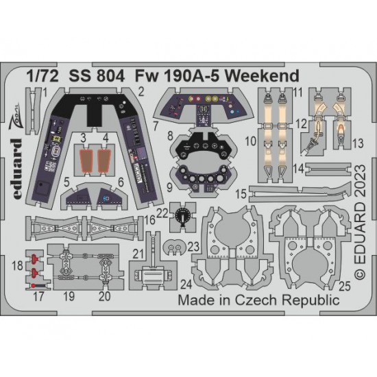 1/72 Focke-Wulf Fw 190A-5 Weekend Detail Set for Eduard kits