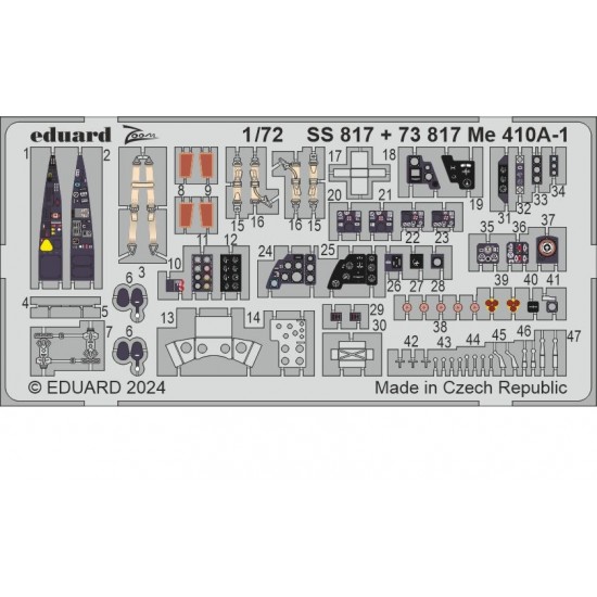 1/72 Messerschmitt Me 410A-1 Detail Parts for Airfix kits