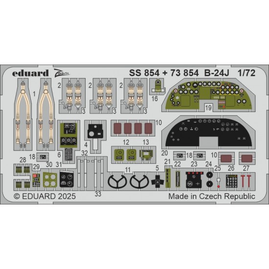1/72 B-24J Liberator Detail Set for Hasegawa kits