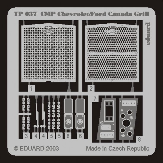 1/35 CMP Chevrolet/Ford Canada Grill for Italeri kit