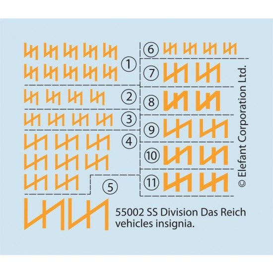 1/35 SS Division Das Reich Vehicles Insignia (11 Variants)