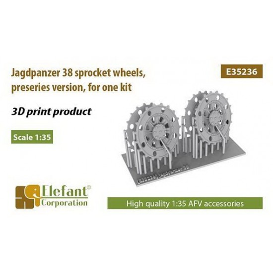 1/35 Jagdpanzer 38 Sprocket Wheels, Preseries Version