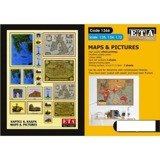 1/72, 1/35, 1/16 Modern Maps & Pictures (2 sheets)