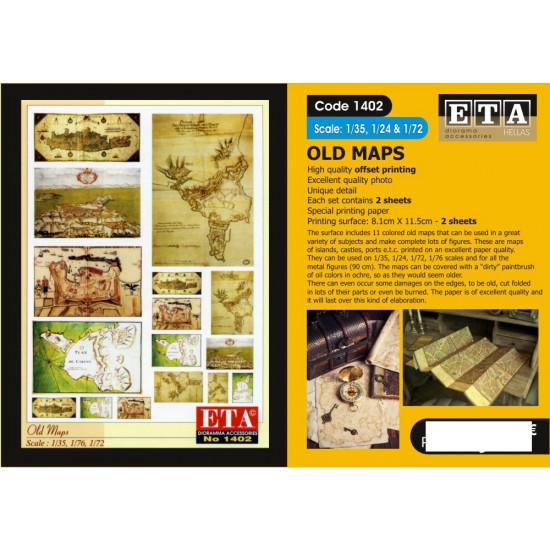 1/35, 1/72, 1/76 Historical Periods Old Maps Vol.2 (2 sheets)
