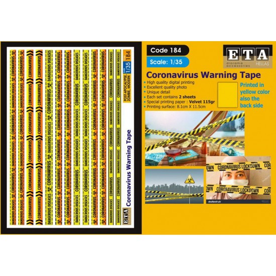 1/35 Coronavirus Warning Tape (2 sheets)