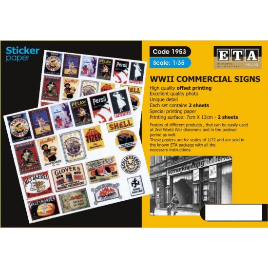 1/35 WWII Commercial Signs - Sticker (2 sheets)