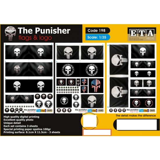 1/35 The Punisher - Flags , Logos (3 sheets)