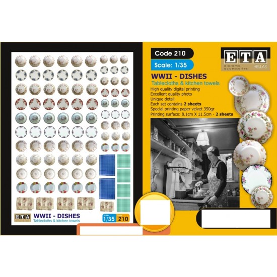 1/35 WWII/Modern Dishes (2 sheets)