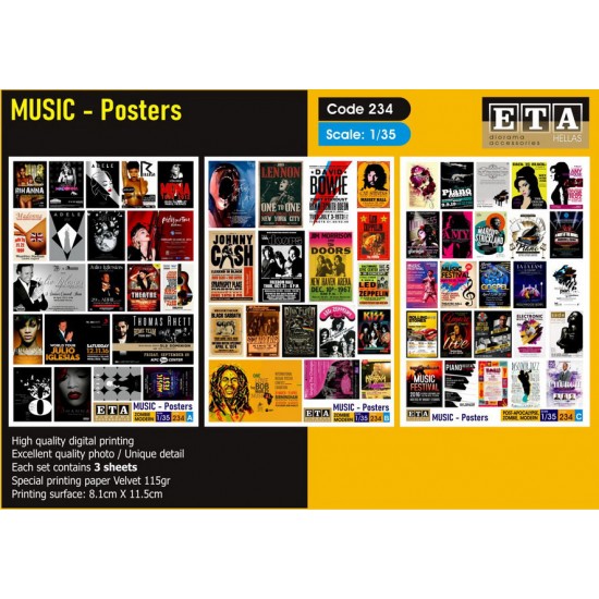 1/35 Music Posters (3 sheets)
