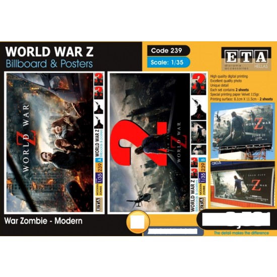 1/35 World War Z Billboards and Posters (2 sheets)