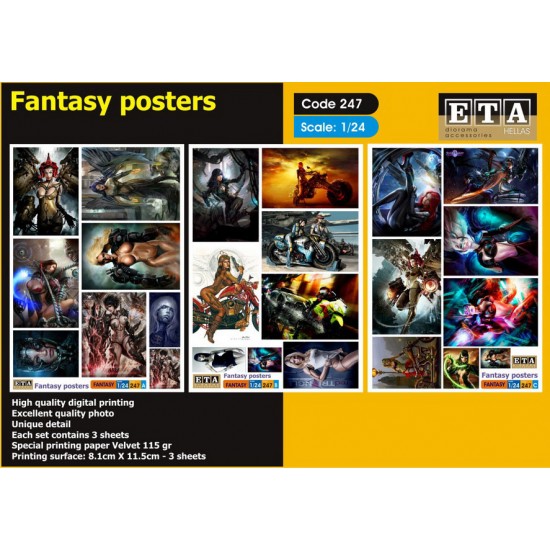 1/24 Fantasy Posters (3 sheets)
