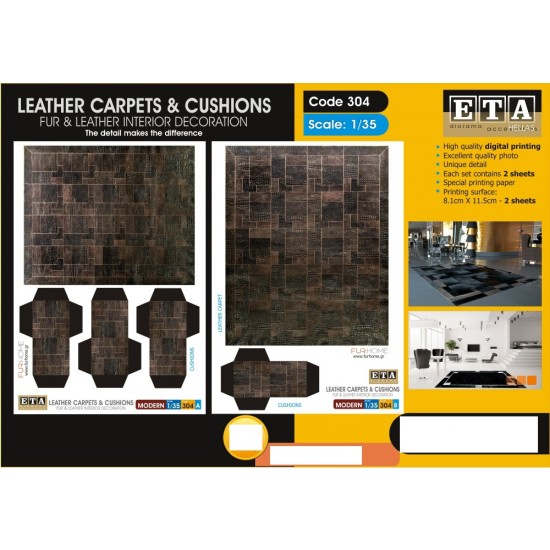 1/35 Modern Leather Carpets & Cushions Vol.1 (2 sheets)