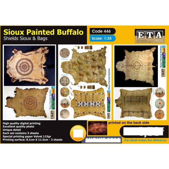 1/35 Old West - Sioux Painted Buffalo (3 sheets)