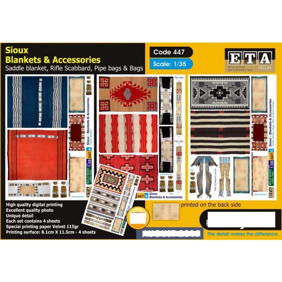 1/35 Old West - Sioux Blankets and Accessories (4 sheets)