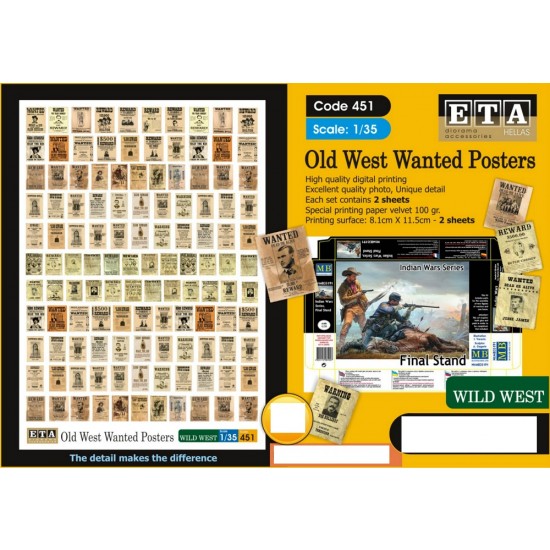 1/35 Old West Wanted Posters Vol.2 (2 sheets)