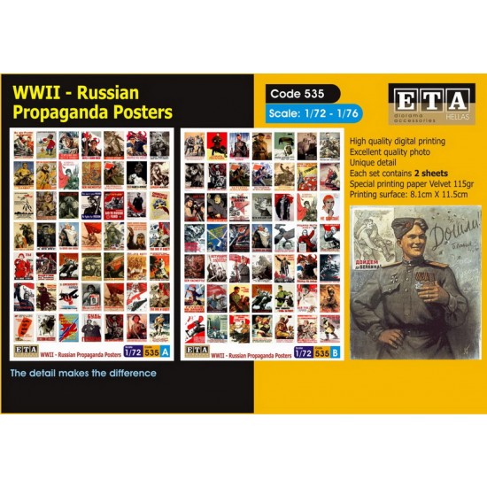 1/72, 1/72 WWII Russian Posters