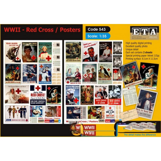 1/35 WWII Red Cross Posters (2 sheets)