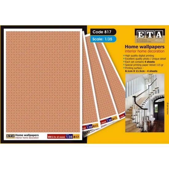 1/35 1/32 WWII Home Wallpapers for All Season (4 sheets)