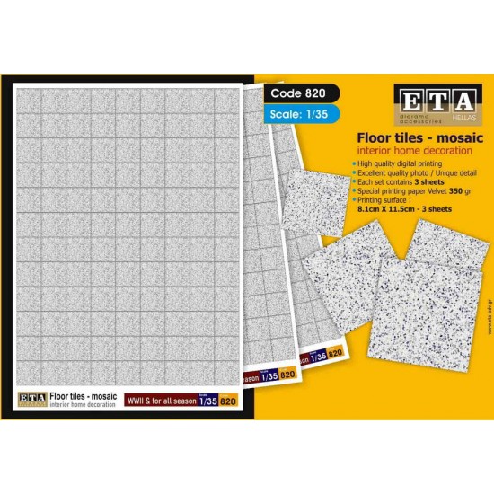 1/35 1/32 WWII Floor Tiles - Mosaic for All Season (3 sheets)