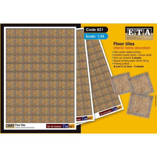 1/35 1/32 Floor Tiles for all season (3 sheets)
